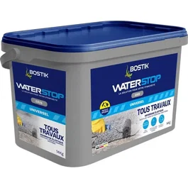 Bostik Waterstop - Membrane d'étanchéité multi-travaux haute performance, 14 kg, gris, pour réparations fuites et fissures