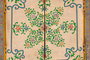 GINER Y COLOMER Comode en bois de manguier et MDF peint à la main 2 portes étagère intérieure finition patine antique 77x65x33 cm