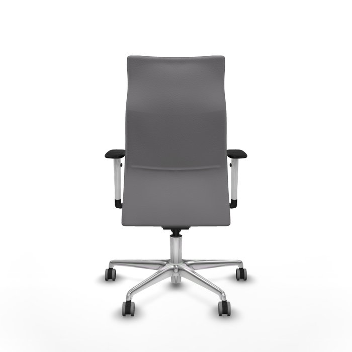 Piqueras Y Crespo Sillón Albacete Gris avec Mécanisme Synchrone et Base Aluminium