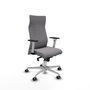 Piqueras Y Crespo Sillón Albacete Gris avec Mécanisme Synchrone et Base Aluminium