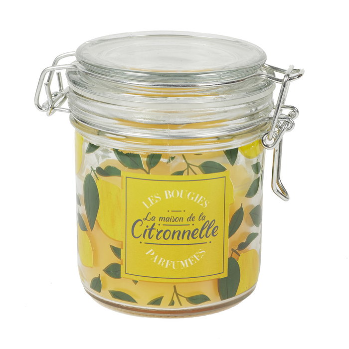 Home Deco Factory Bougie à la Citronnelle en Bocal en Verre