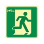 Normaluz Signalétique d'évacuation sortie gauche classe B, PVC, 21 x 21 cm