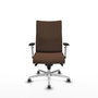 Piqueras Y Crespo Chaise Albacete Confidente Marron Foncé avec Mécanisme Synchrone et Base Aluminium