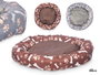 MASCOW Couchette pour animaux 60cm motifs empreintes (Gris + Marron)