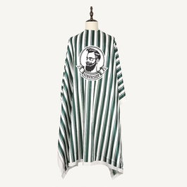 Zzmen - Capa pour homme à rayures vertes Illinois - Cercle de côtes en polyester - Fermeture par boutons pressions - 55 x 143 cm