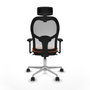 Piqueras y Crespo Chaise de Bureau avec Appui-tête 3D086N2 Orange