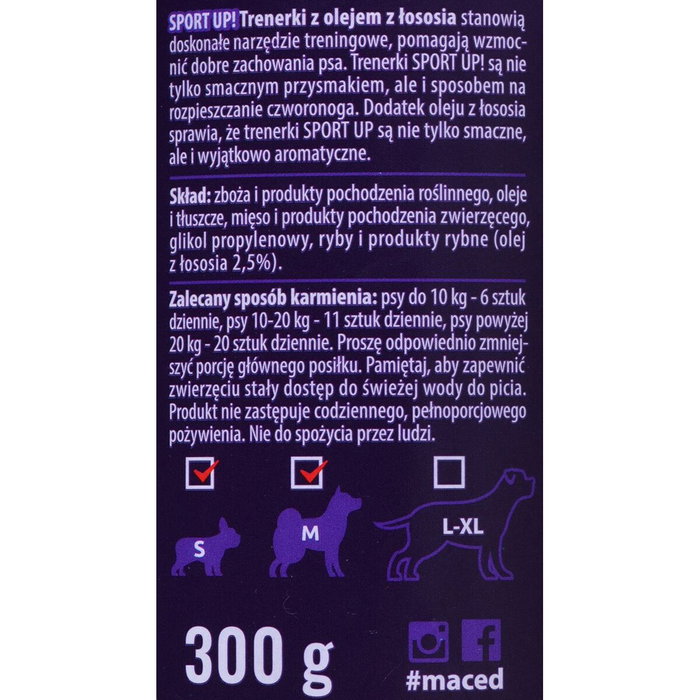 Maced Sport Up! Snack pour chiens Saumon, Viande et Poisson 300 g