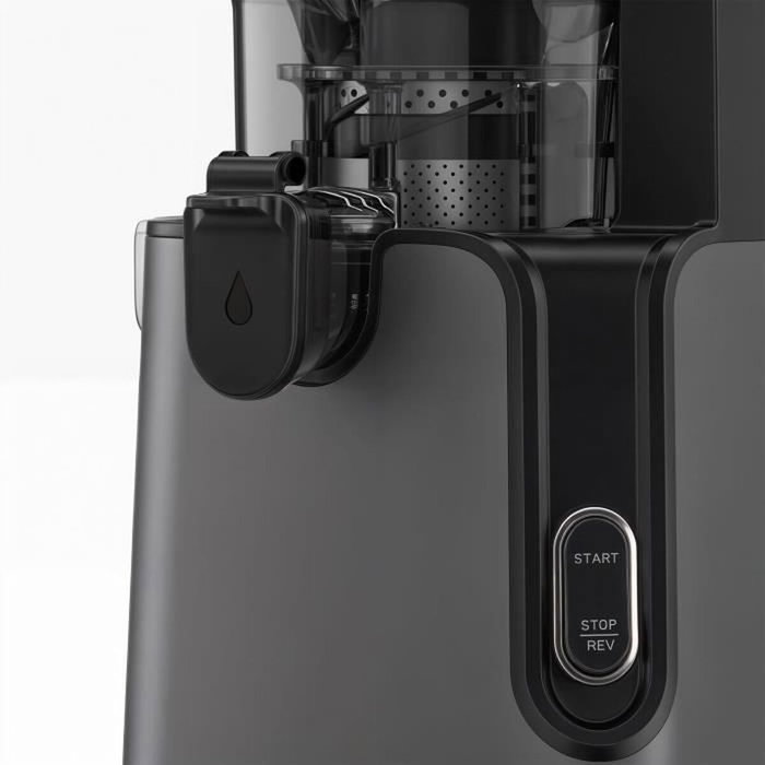 Hkoenig GSX26 Extracteur de jus ouverture large, 1,8 L, Noir