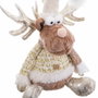 BigBuy Home Figurine Décorative Cerf Assis Naturel