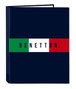 Benetton Cartable avec 4 Anneaux Mixtes Modèle "Flag" pour École 26,5x33x4 cm - Langue: Espagnol