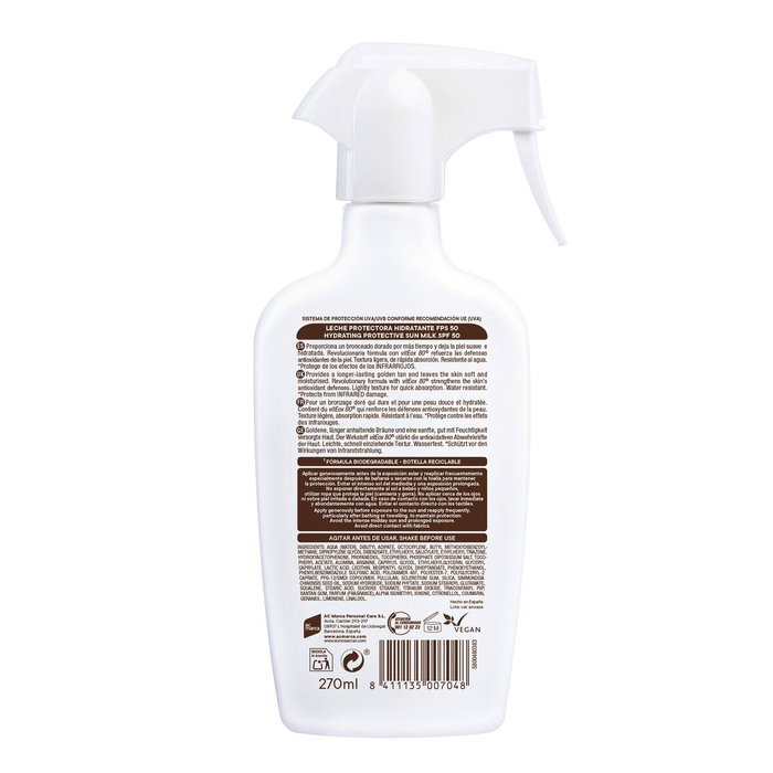 Ecran Lait Protecteur Sunnique SPF50 Spray 270 ml