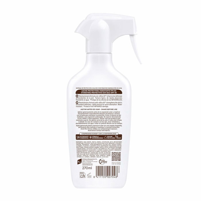 Ecran Lait Protecteur Sunnique SPF50 Spray 270 ml