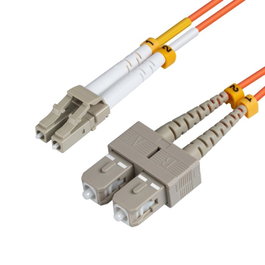 MicroConnect Câble à fibre optique OM2 Multimode Duplex LC-SC Orange 2m