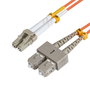 MicroConnect Câble à fibre optique OM2 Multimode Duplex LC-SC Orange 2m