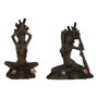 Home ESPRIT Figurine Décorative Yoga Indien Marron (Lot de 2)