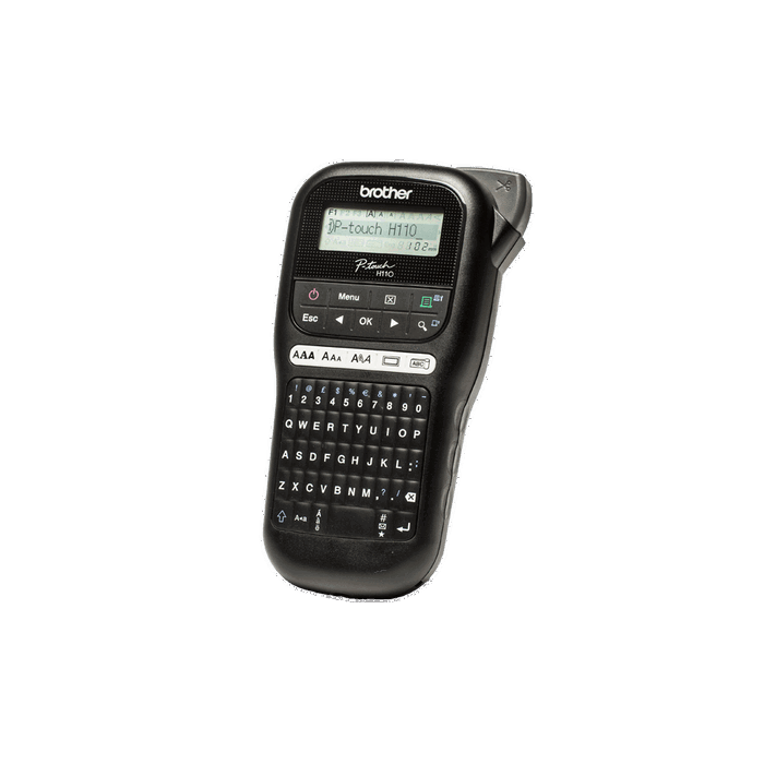 Brother PT-H110 Rotuladora P-touch Portable avec écran LCD 1 ligne, étiquettes jusqu'à 12mm, idéal bureau Brother PT-H110 Rotuladora P-touch Portable avec écran LCD 1 ligne, étiquettes jusqu'à 12mm, idéal bureau
