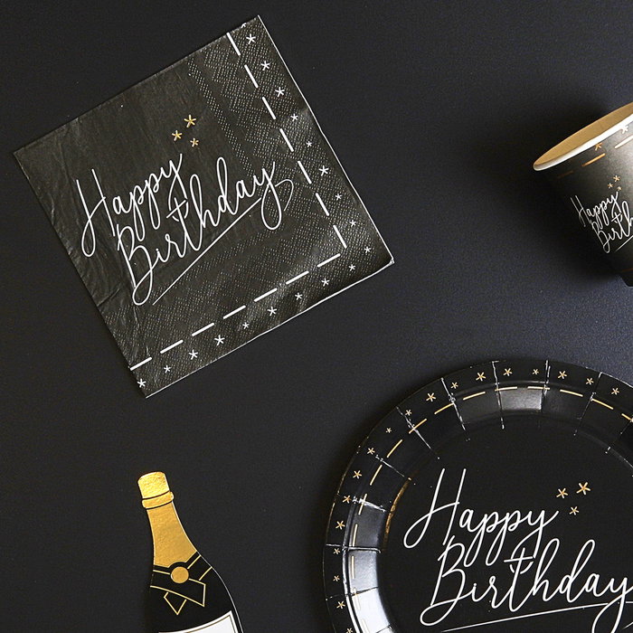 Party Time Lot de 20 serviettes en papier pour anniversaire