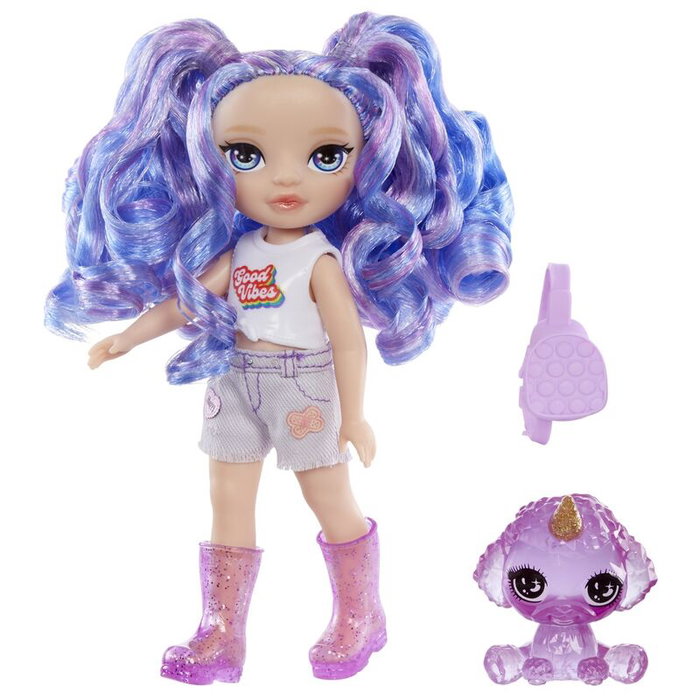 Rainbow High Littles - Poupée 15cm + animal de compagnie - Violet