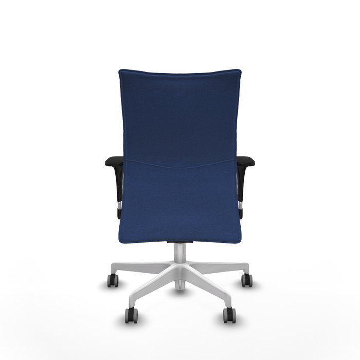Piqueras Y Crespo Chaise Albacete Confidente Bleu Marine avec Mécanisme Synchrone et Base Blanche