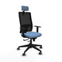 Piqueras y Crespo Chaise de Bureau Horna avec Appui-tête et Soutien Lombaire - Bleu ciel