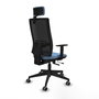 Piqueras y Crespo Chaise de Bureau Horna avec Appui-tête et Soutien Lombaire - Bleu ciel
