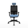 Piqueras y Crespo Chaise de Bureau Horna avec Appui-tête et Soutien Lombaire - Bleu ciel