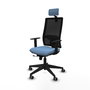 Piqueras y Crespo Chaise de Bureau Horna avec Appui-tête et Soutien Lombaire - Bleu ciel