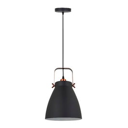 Fbright Suspension plafonnier E27 noir cuivre Ø270 x 1200 mm IP20 LED