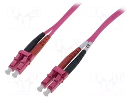 DIGITUS Patch cord en fibre optique OM4 LC/PC 10m pourpre