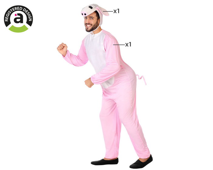 Atosa Déguisement Cochon Rose Adulte XL Atosa Déguisement Cochon Rose Adulte XL