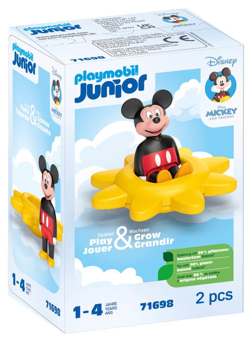 Playmobil Junior Disney Mickey et soleil tournant, 2 pièces