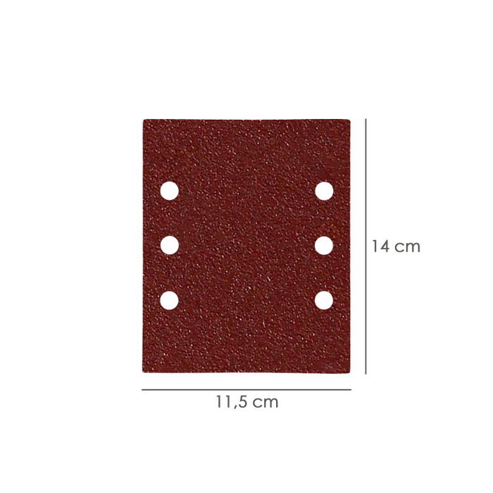 WOLFPACK LINEA PROFESIONAL Disques abrasifs rectangulaires velcro 114x140 mm grain 180, pack de 10 pièces