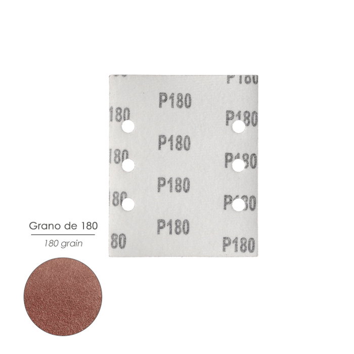 WOLFPACK LINEA PROFESIONAL Disques abrasifs rectangulaires velcro 114x140 mm grain 180, pack de 10 pièces