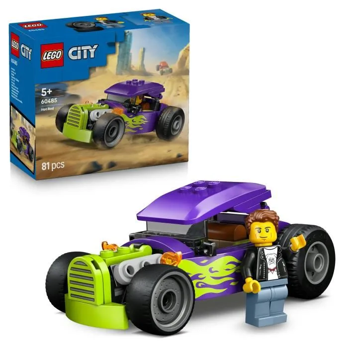 Lego City 60485 Le Hot Rod - Jouet Voiture de Course - Développe la Motricité Fine - Cadeau Enfant Dès 5 ans Lego City 60485 Le Hot Rod - Jouet Voiture de Course - Développe la Motricité Fine - Cadeau Enfant Dès 5 ans