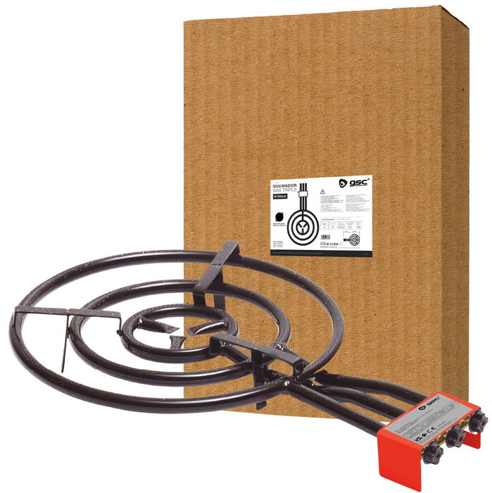 Vassary Brûleur à gaz triple Ø700mm pour paelleras de Ø360mm à Ø900mm Vassary Brûleur à gaz triple Ø700mm pour paelleras de Ø360mm à Ø900mm