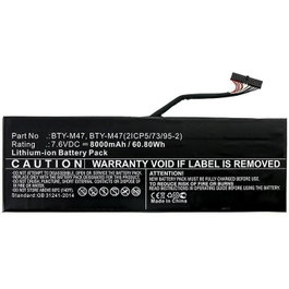CoreParts Batterie d'ordinateur portable pour MSI 60.80Wh 7.6V 8000mAh