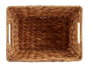 GIFTDECOR Panier Rectangulaire en Paille avec Anses 34x18x24cm (Set de 12)