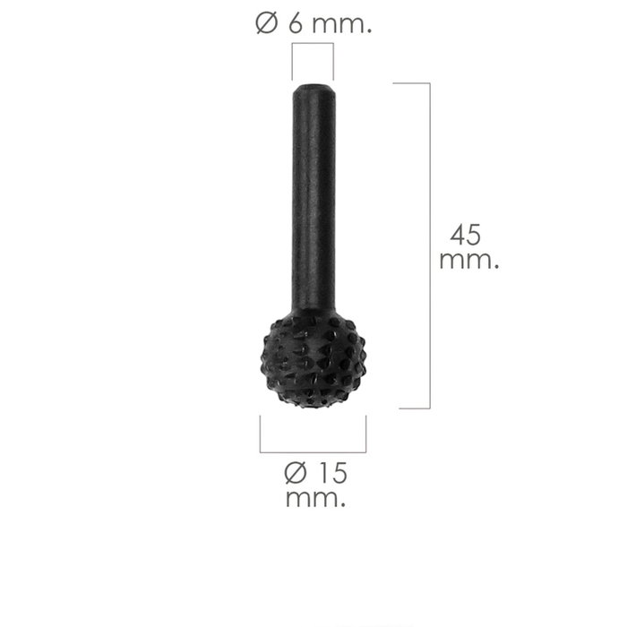 WOLFPACK LINEA PROFESIONAL Fraise Rotative Sphérique Ø 15 mm pour Bois