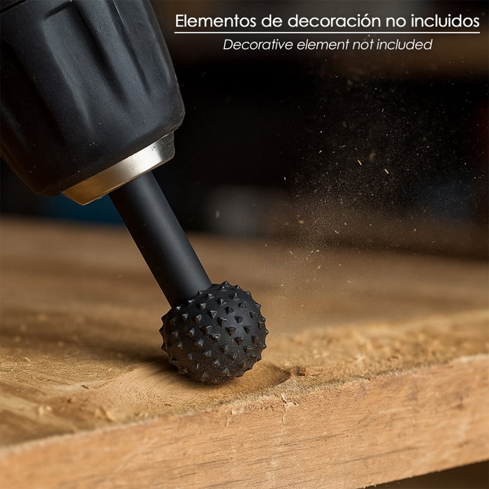 WOLFPACK LINEA PROFESIONAL Fraise Rotative Sphérique Ø 15 mm pour Bois