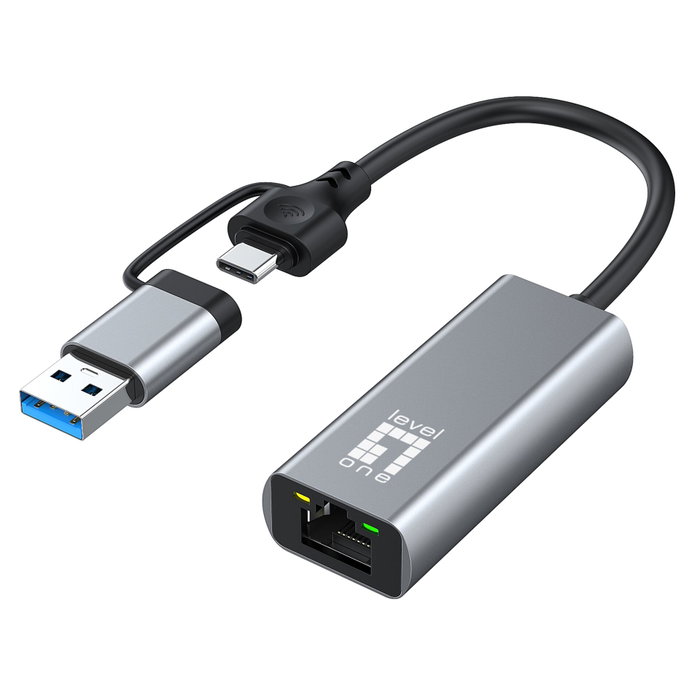 LevelOne USB-0423 Adaptateur réseau 2,5G USB-C/A LevelOne USB-0423 Adaptateur réseau 2,5G USB-C/A