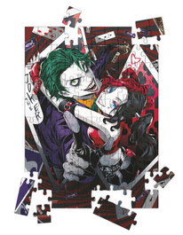 Sd toys Puzzle 100 pièces effet 3D Joker et Harley Quinn manga univers DC