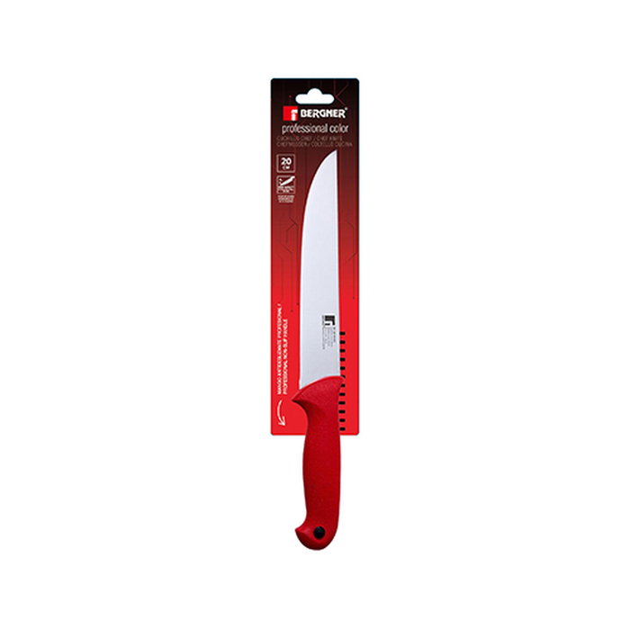 Bergner Couteau Chef Professional Acier inoxydable Rouge 20 cm