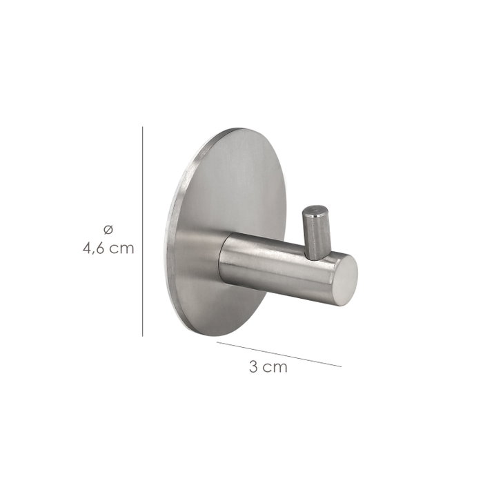 MAURER Crochet de salle de bain individuel chromé inox