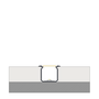 KIMERA Profilé aluminium anodisé argent SKAGEN avec diffuseur opale, capuchons et clips fixation 2,02 m