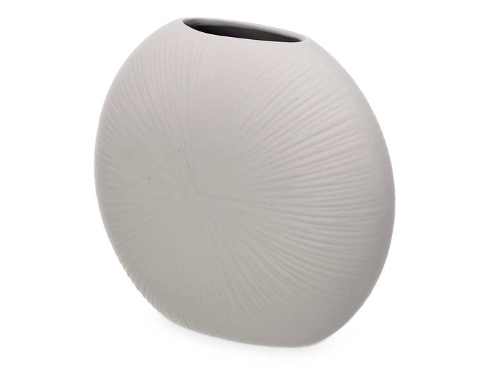 Giftdecor Vase Céramique Gris 29x26x11 cm Design Circulaire pour Déco Maison (Set de 4)