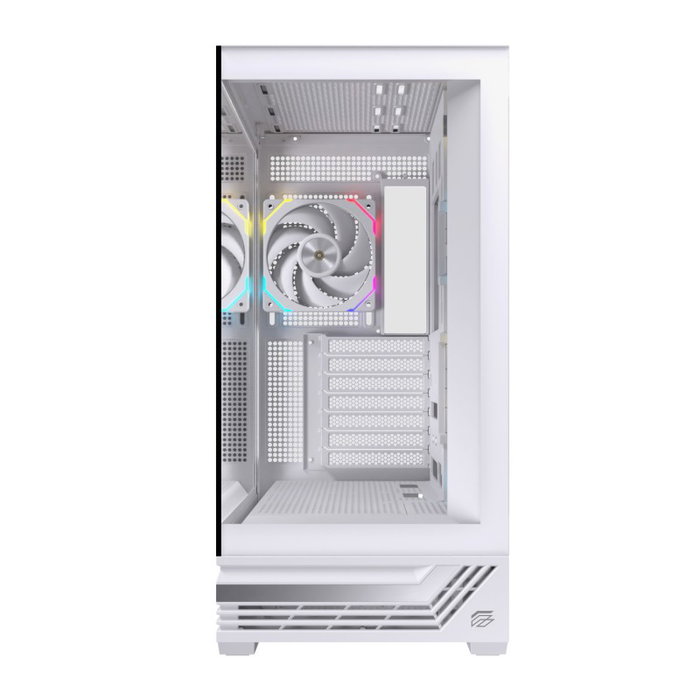Einarex S800 RGB boîtier gaming ATX verre trempé blanc