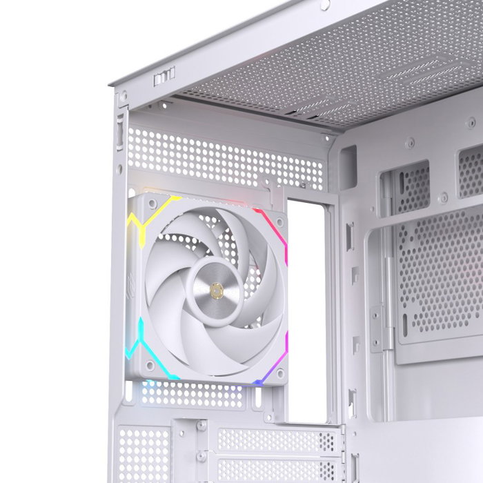 Einarex S800 RGB boîtier gaming ATX verre trempé blanc