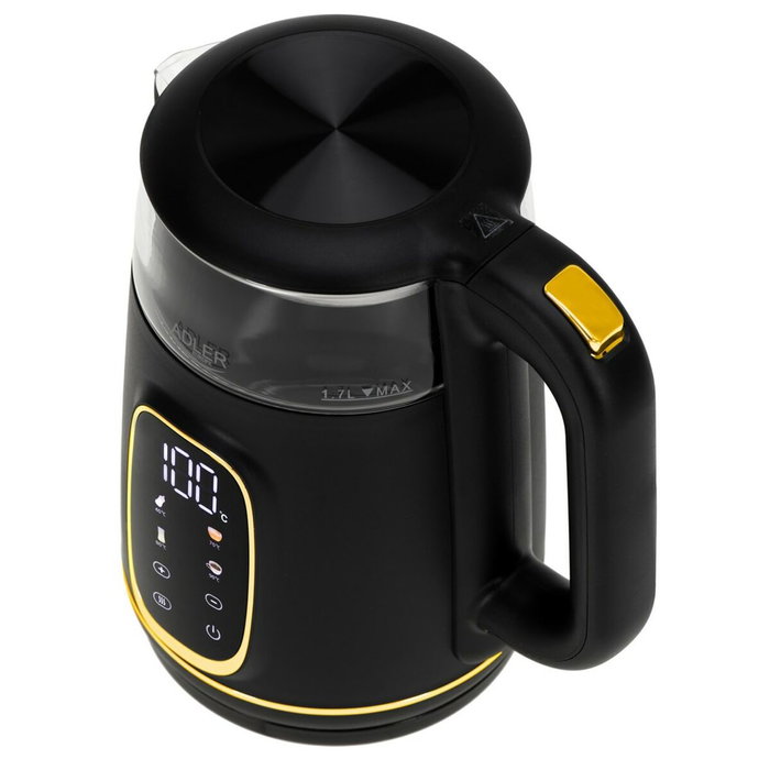 Adler AD 1305bg Bouilloire Noir et Or 1,7 L 2200 W