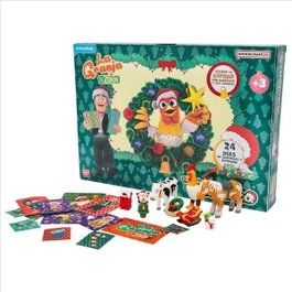 Bandai Calendrier de l'Avent La Granja de Zenón 24 figurines et accessoires pour enfants à partir de 3 ans