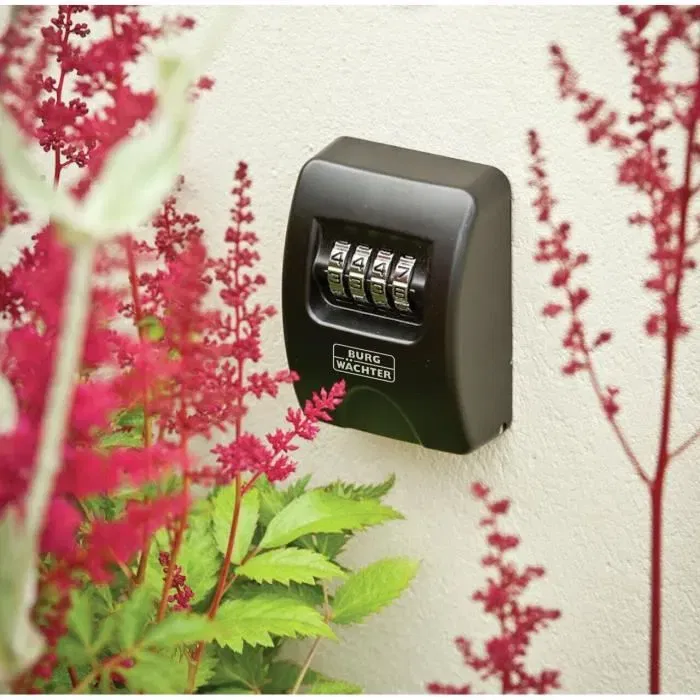 Burg-Wächter KEY SAFE 50 SB - Coffre à clés de haute sécurité en zinc moulé avec serrure à combinaison, pour clés jusqu'à 10.5 cm, antichoc et facile à dissimuler